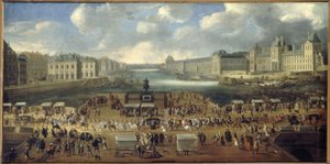 Pont-Neuf med prosesjon, 1665-69 av French School